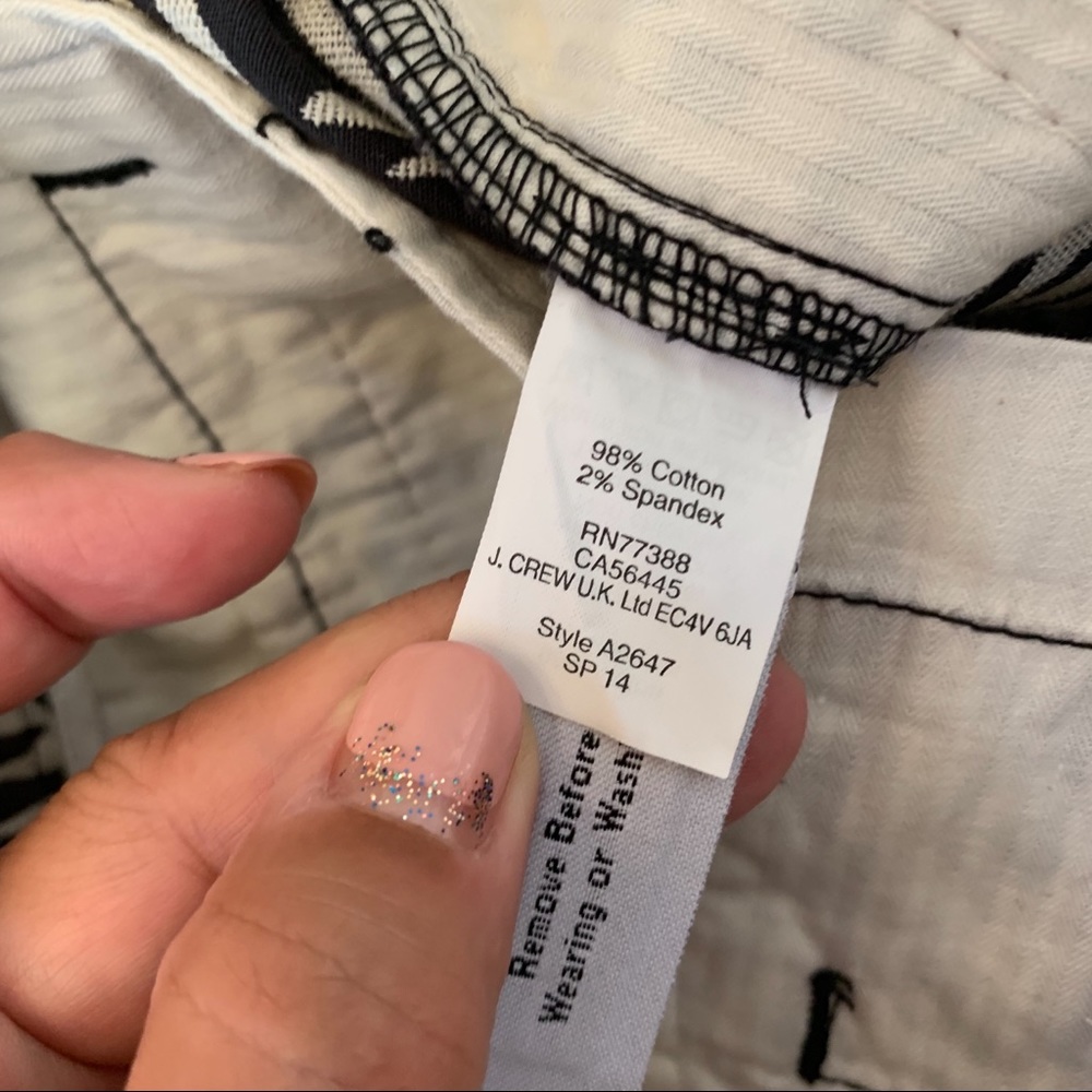J. Crew Black White Aztec Print Shorts, NWOT - Picture 7 of 8